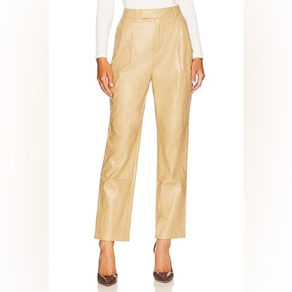 Rails Tan Faux Leather Pant - Picture 1 of 6